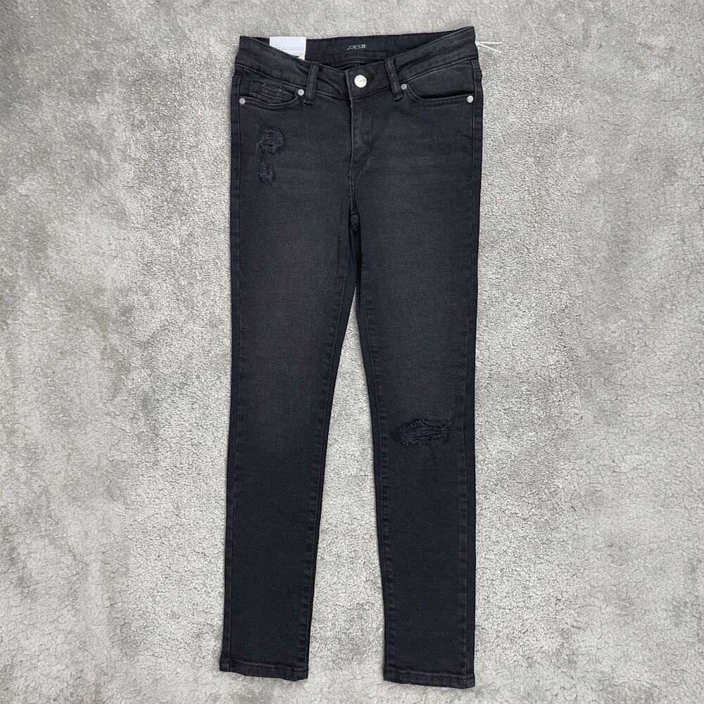 Joes Jeans Kids 14 Black Markie Mid Rise Ankle Skinny Stretch Cotton Youth Girls